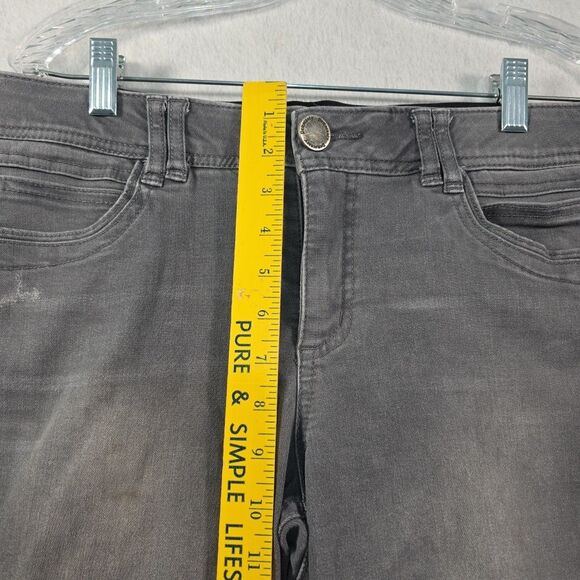 Democracy AB Solution Jeans Women's Size 10 Ankle Gray Tummy Control Distressed - Picture 7 of 10